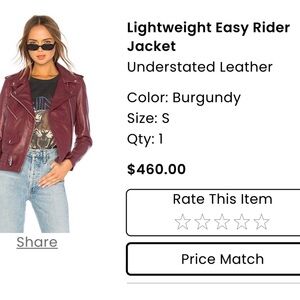 Understated Leather Bergundy Jacket